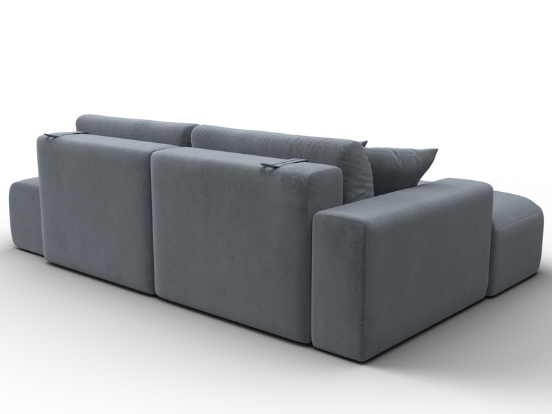 Диван угловой Лига-036 НПБ Модерн левый угол, Велюр, TOWER 10 серый