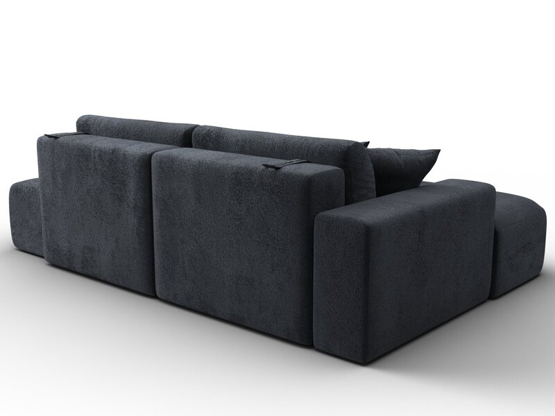 Диван угловой Лига-036 НПБ Модерн левый угол, Велюр, TOWER 11 темно-серый