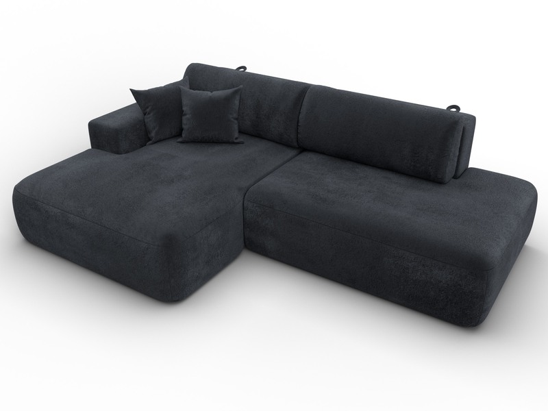 Диван угловой Лига-036 НПБ Модерн левый угол, Велюр, TOWER 11 темно-серый