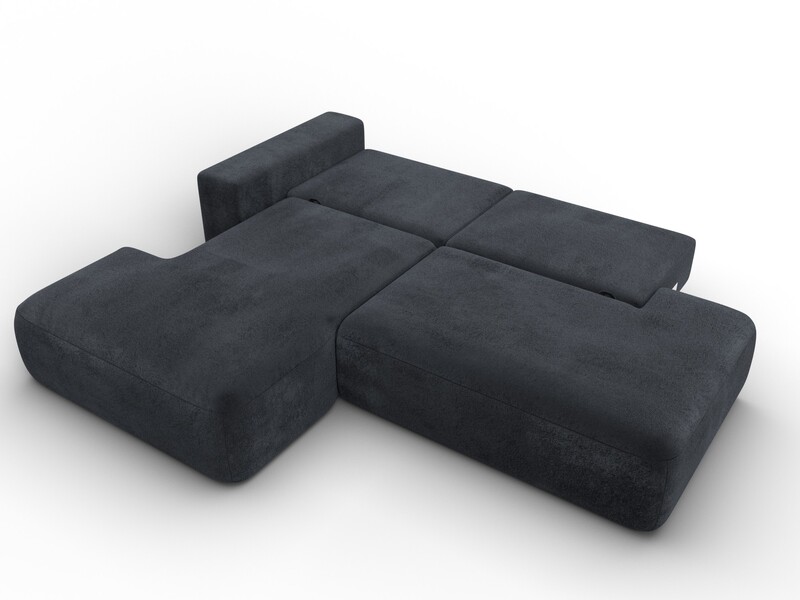 Диван угловой Лига-036 НПБ Модерн левый угол, Велюр, TOWER 11 темно-серый