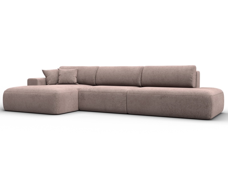 Диван угловой Лига-036 НПБ Модерн Лонг левый угол, Велюр, TOWER 05 бежевый