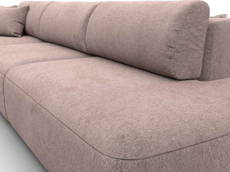 Диван угловой Лига-036 НПБ Модерн Лонг левый угол, Велюр, TOWER 05 бежевый