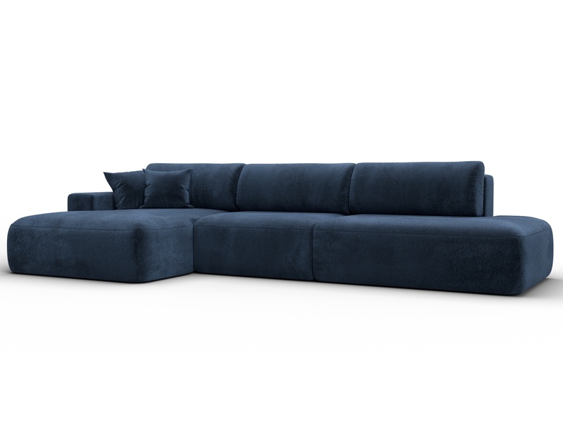 Диван угловой Лига-036 НПБ Модерн Лонг левый угол, Велюр, TOWER 13 синий