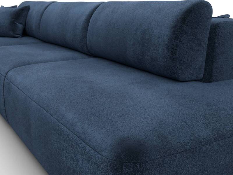 Диван угловой Лига-036 НПБ Модерн Лонг левый угол, Велюр, TOWER 13 синий
