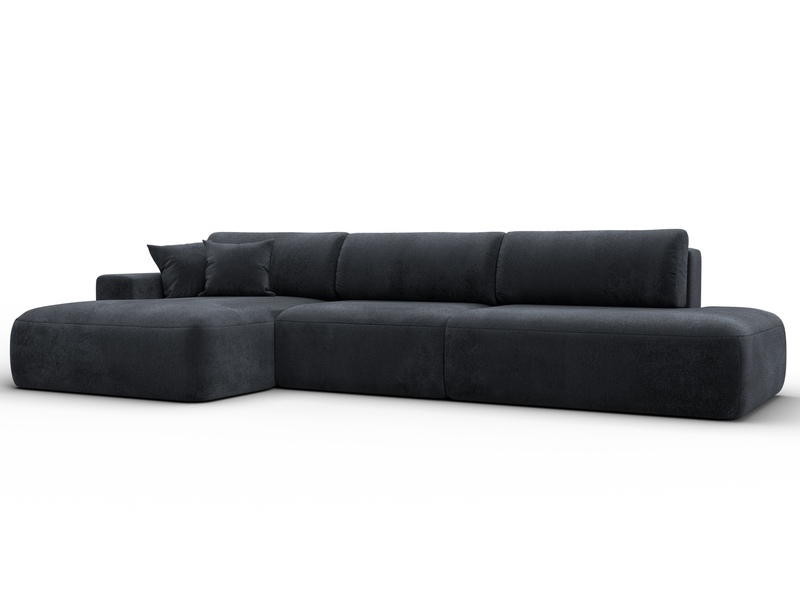 Диван угловой Лига-036 НПБ Модерн Лонг левый угол, Велюр, TOWER 11 темно-серый