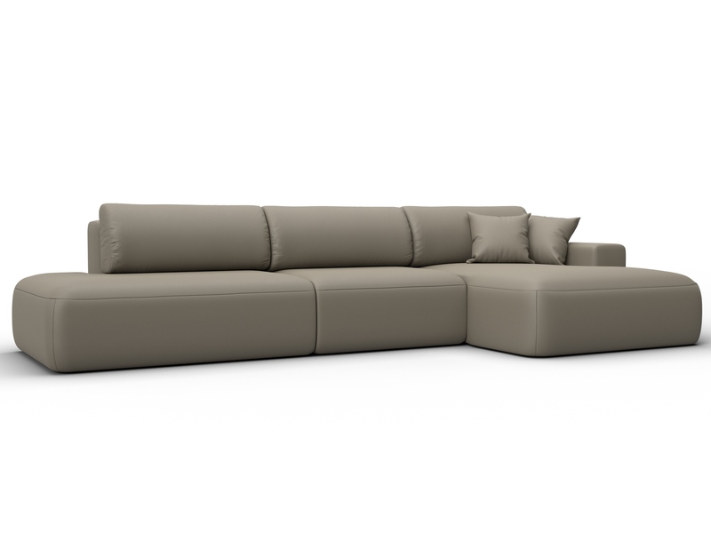 Диван угловой Лига-036 НПБ Модерн Лонг правый угол, Экокожа, GRIFON 04 бежевый