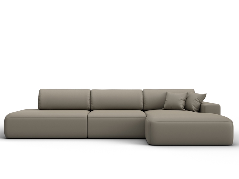 Диван угловой Лига-036 НПБ Модерн Лонг правый угол, Экокожа, GRIFON 04 бежевый