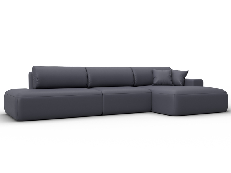 Диван угловой Лига-036 НПБ Модерн Лонг правый угол, Экокожа, GRIFON 15 серый