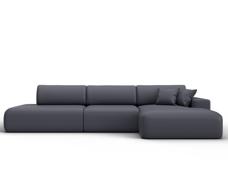 Диван угловой Лига-036 НПБ Модерн Лонг правый угол, Экокожа, GRIFON 15 серый