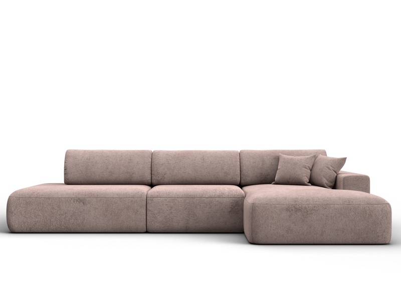 Диван угловой Лига-036 НПБ Модерн Лонг правый угол, Велюр, TOWER 05 бежевый