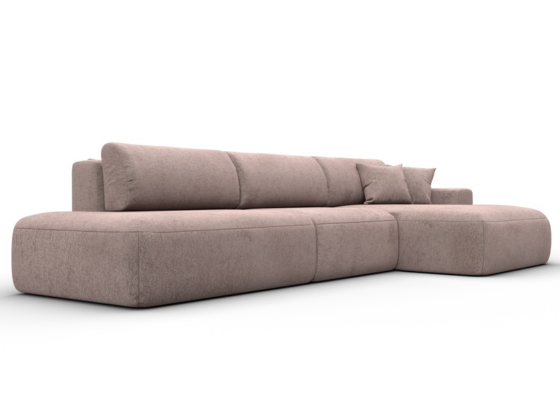 Диван угловой Лига-036 НПБ Модерн Лонг правый угол, Велюр, TOWER 05 бежевый