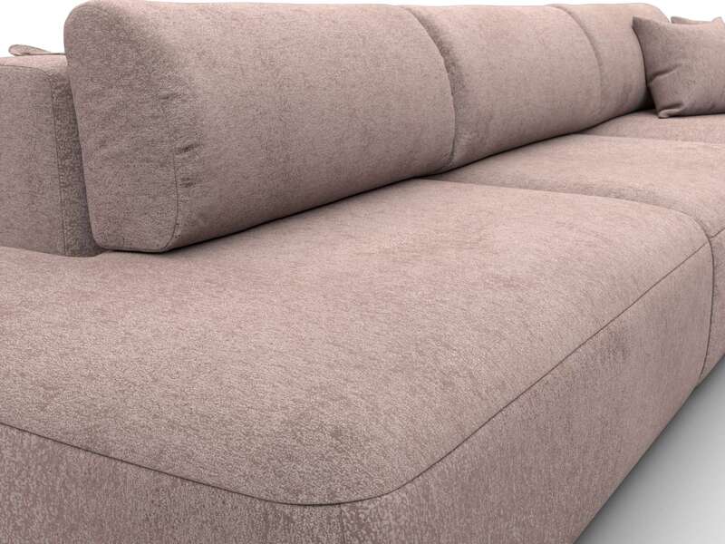 Диван угловой Лига-036 НПБ Модерн Лонг правый угол, Велюр, TOWER 05 бежевый