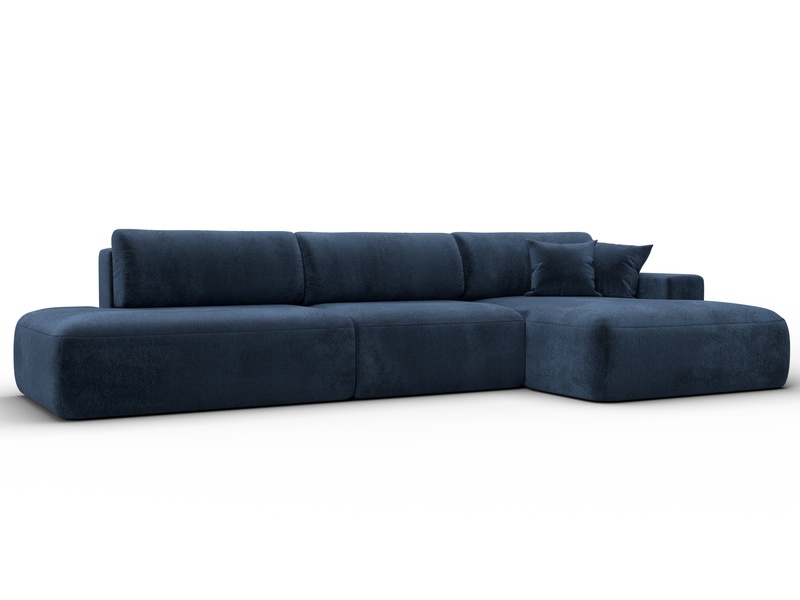 Диван угловой Лига-036 НПБ Модерн Лонг правый угол, Велюр, TOWER 13 синий
