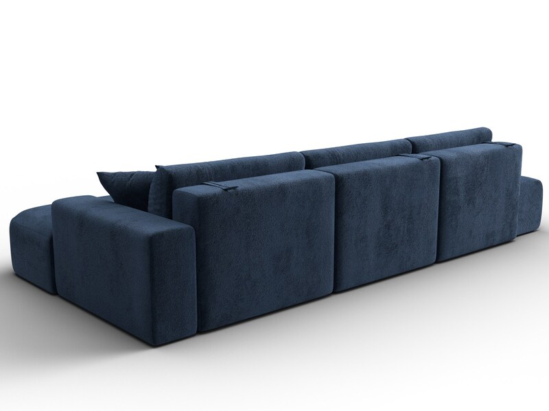 Диван угловой Лига-036 НПБ Модерн Лонг правый угол, Велюр, TOWER 13 синий