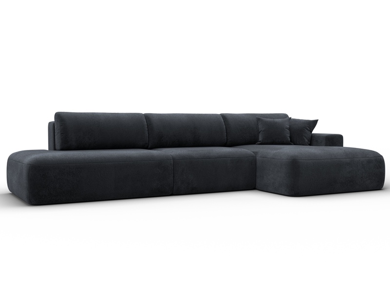 Диван угловой Лига-036 НПБ Модерн Лонг правый угол, Велюр, TOWER 11 темно-серый