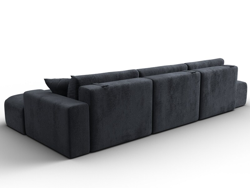 Диван угловой Лига-036 НПБ Модерн Лонг правый угол, Велюр, TOWER 11 темно-серый