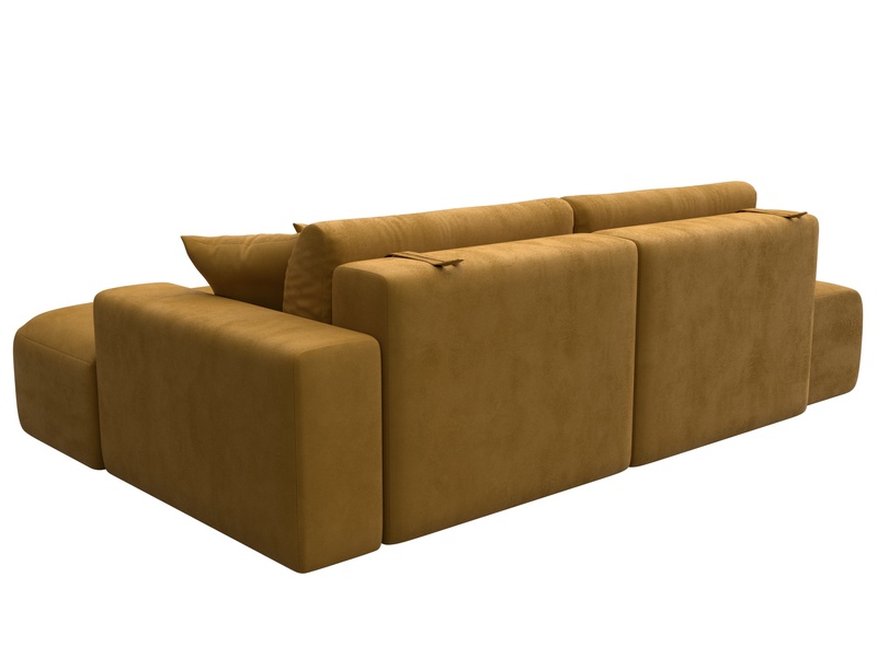 Диван угловой Лига-036 НПБ Модерн правый угол, Велюр, BRUT 10 желтый