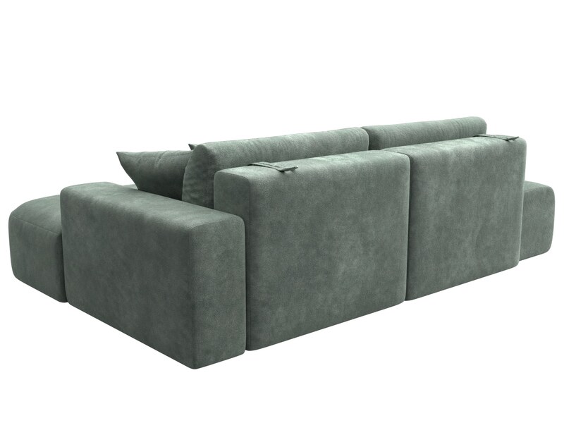 Диван угловой Лига-036 НПБ Модерн правый угол, Велюр, BRUT 08 зеленый