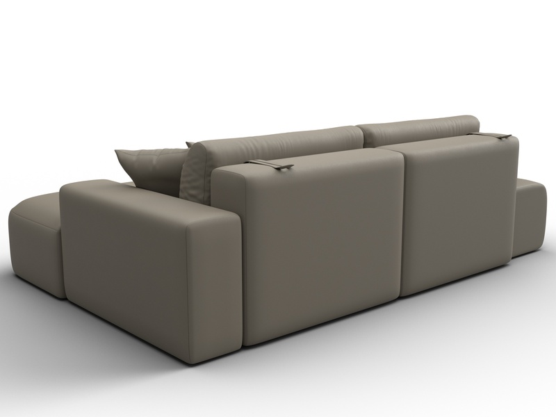 Диван угловой Лига-036 НПБ Модерн правый угол, Экокожа, GRIFON 04 бежевый