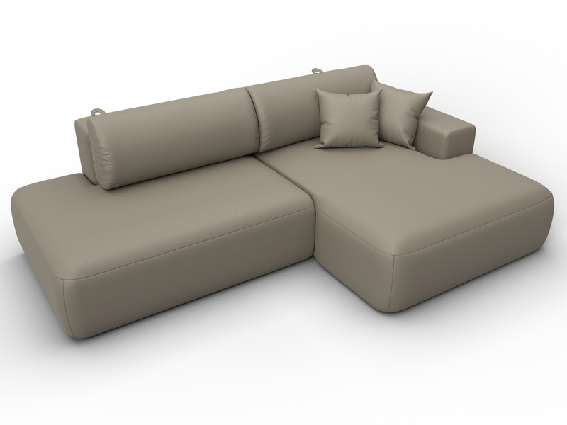 Диван угловой Лига-036 НПБ Модерн правый угол, Экокожа, GRIFON 04 бежевый