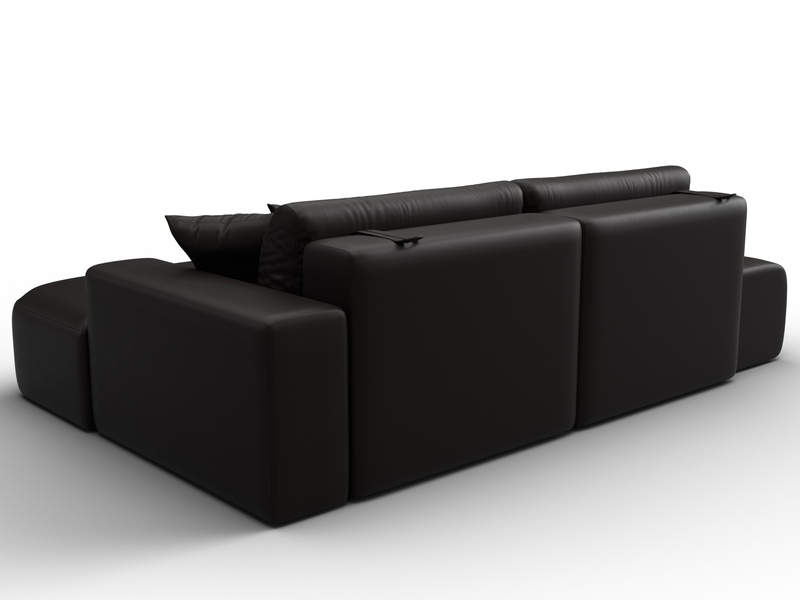 Диван угловой Лига-036 НПБ Модерн правый угол, Экокожа, GRIFON 12 коричневый