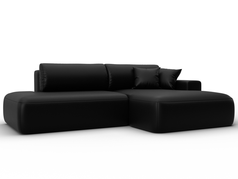 Диван угловой Лига-036 НПБ Модерн правый угол, Экокожа, GRIFON 18 черный