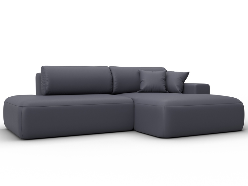 Диван угловой Лига-036 НПБ Модерн правый угол, Экокожа, GRIFON 15 серый