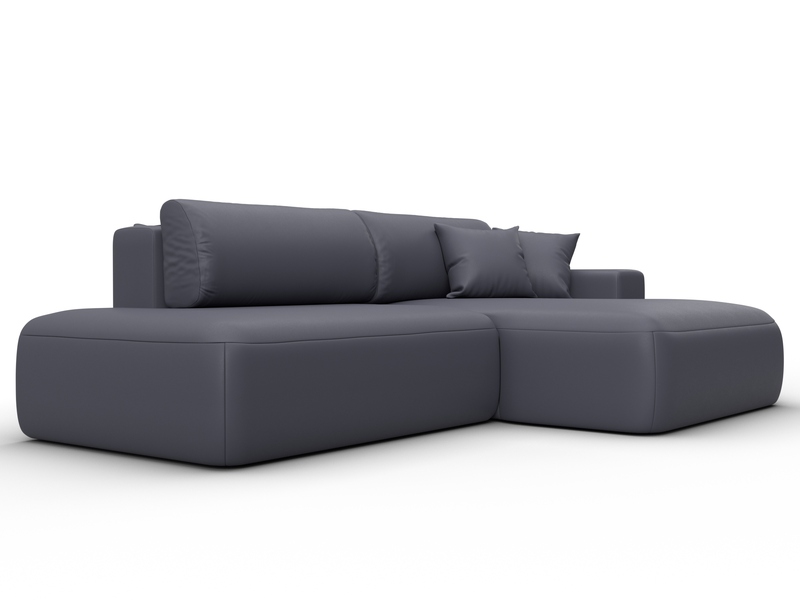 Диван угловой Лига-036 НПБ Модерн правый угол, Экокожа, GRIFON 15 серый