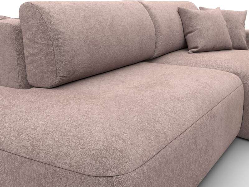 Диван угловой Лига-036 НПБ Модерн правый угол, Велюр, TOWER 05 бежевый