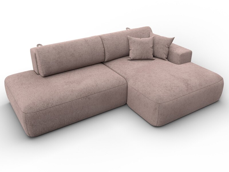 Диван угловой Лига-036 НПБ Модерн правый угол, Велюр, TOWER 05 бежевый