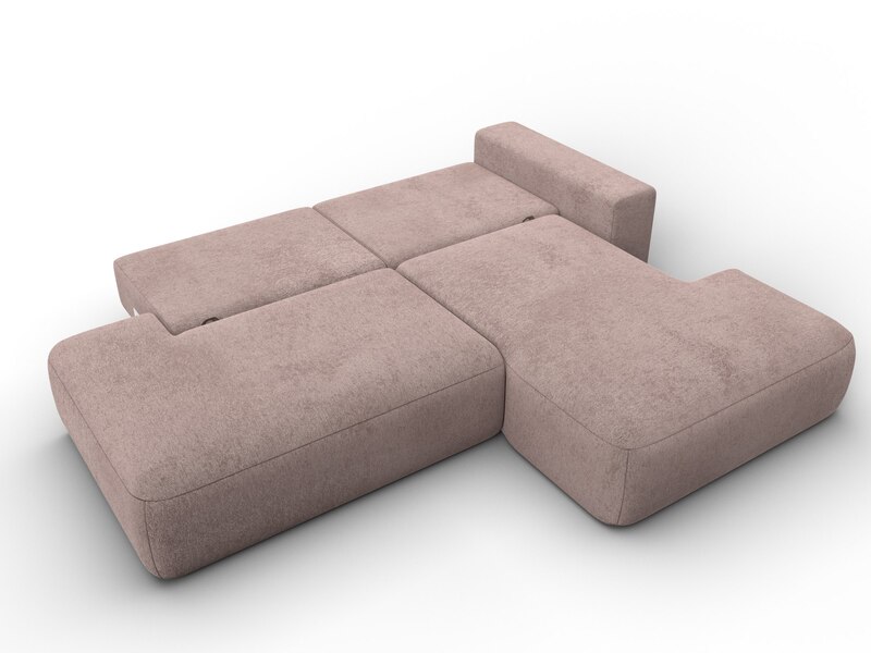 Диван угловой Лига-036 НПБ Модерн правый угол, Велюр, TOWER 05 бежевый