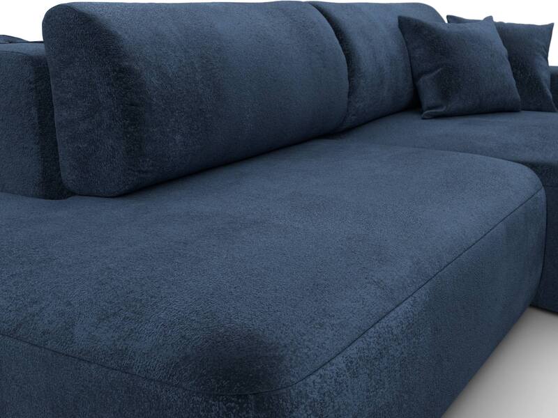 Диван угловой Лига-036 НПБ Модерн правый угол, Велюр, TOWER 13 синий