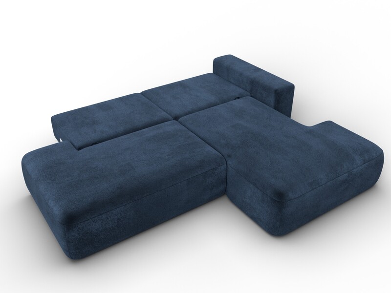 Диван угловой Лига-036 НПБ Модерн правый угол, Велюр, TOWER 13 синий