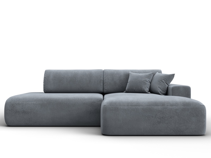 Диван угловой Лига-036 НПБ Модерн правый угол, Велюр, TOWER 10 серый