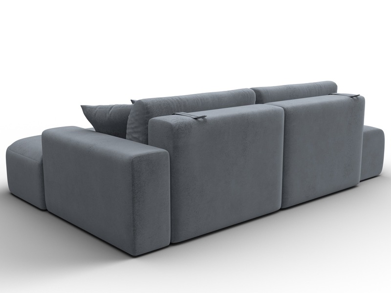 Диван угловой Лига-036 НПБ Модерн правый угол, Велюр, TOWER 10 серый