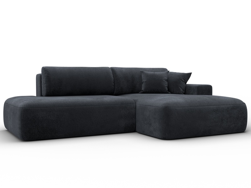 Диван угловой Лига-036 НПБ Модерн правый угол, Велюр, TOWER 11 темно-серый