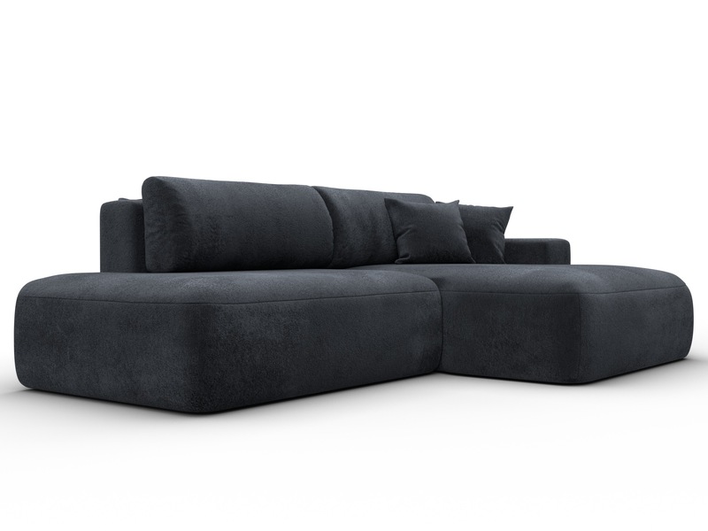 Диван угловой Лига-036 НПБ Модерн правый угол, Велюр, TOWER 11 темно-серый