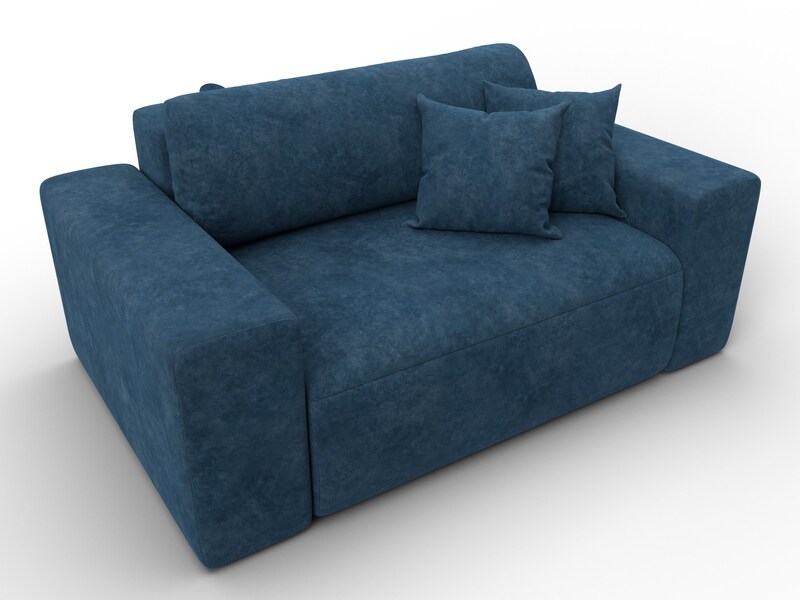 Кресло Лига-036 НПБ, Велюр, BRUT 11 синий