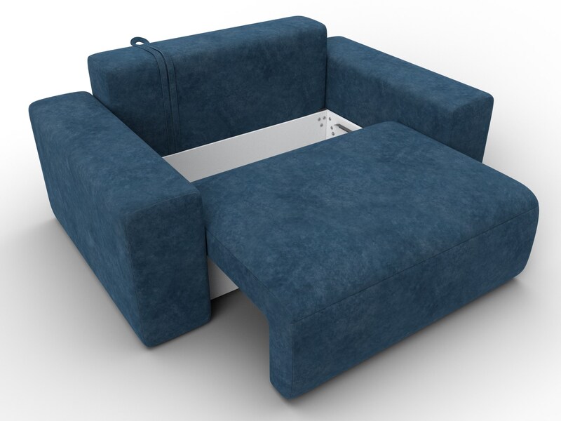 Кресло Лига-036 НПБ, Велюр, BRUT 11 синий