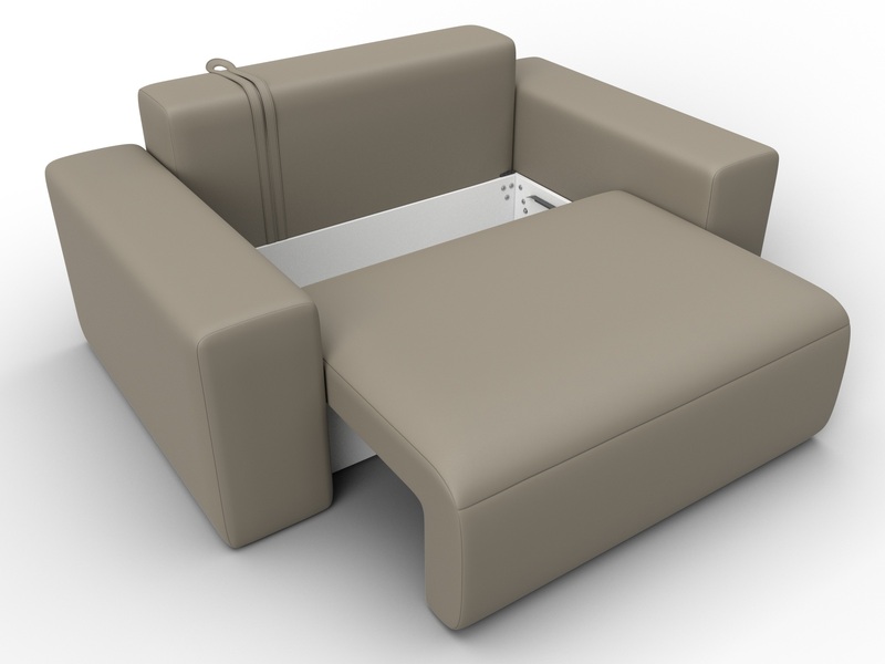 Кресло Лига-036 НПБ, Экокожа, GRIFON 04 бежевый