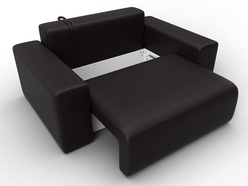 Кресло Лига-036 НПБ, Экокожа, GRIFON 12 коричневый