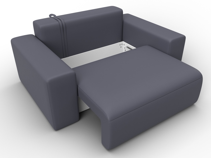 Кресло Лига-036 НПБ, Экокожа, GRIFON 15 серый