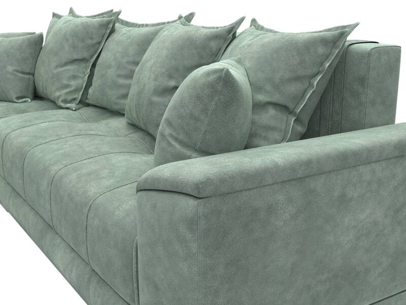 Диван угловой НордСтар левый угол, Велюр, BRUT 08 зеленый