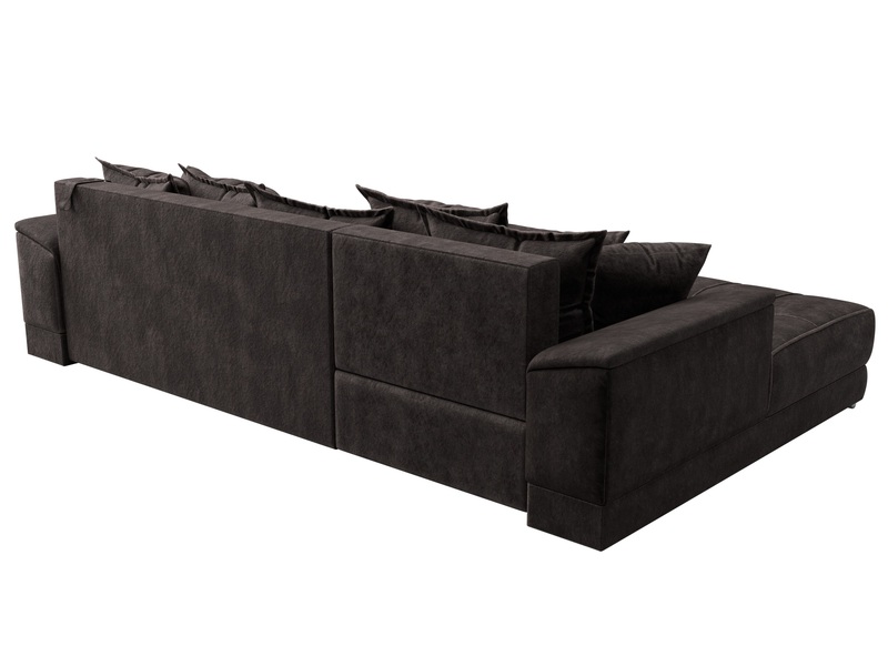Диван угловой НордСтар левый угол, Велюр, BRUT 17 коричневый
