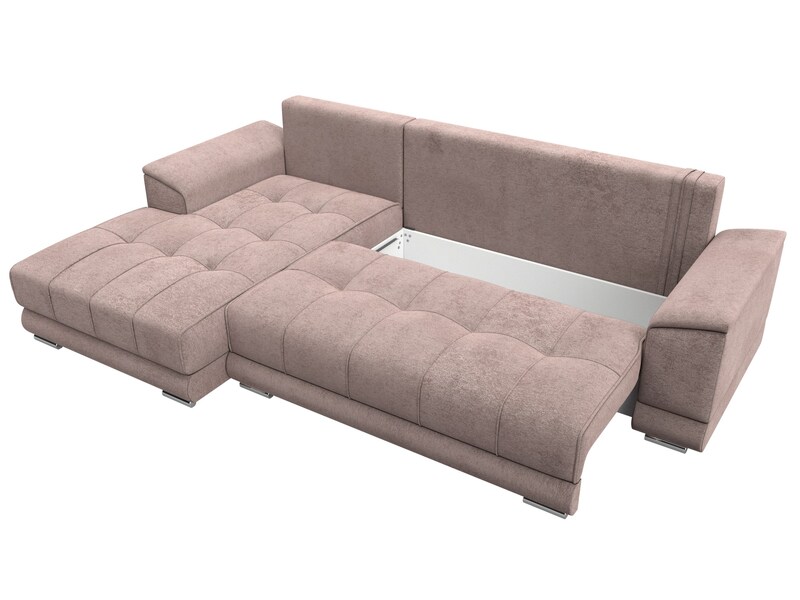 Диван угловой НордСтар левый угол, Велюр, TOWER 05 бежевый