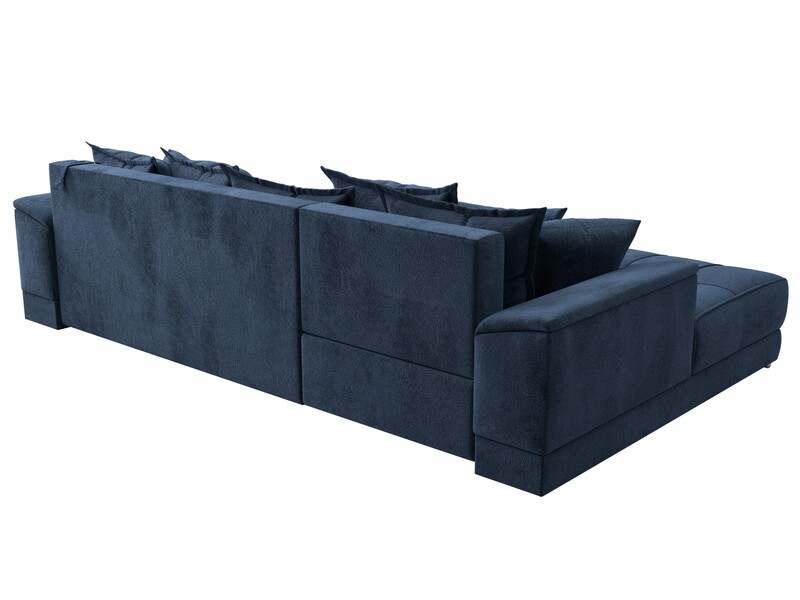 Диван угловой НордСтар левый угол, Велюр, TOWER 13 синий