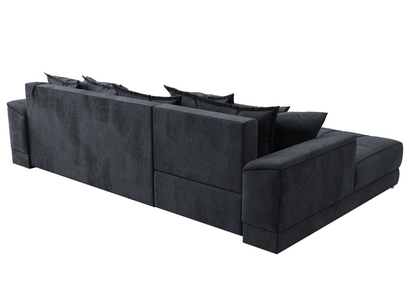 Диван угловой НордСтар левый угол, Велюр, TOWER 11 темно-серый