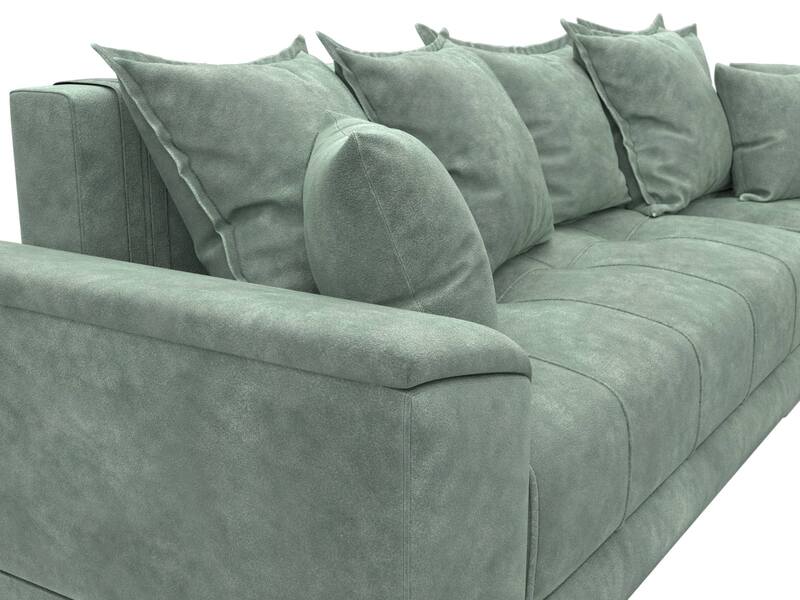 Диван угловой НордСтар правый угол, Велюр, BRUT 08 зеленый