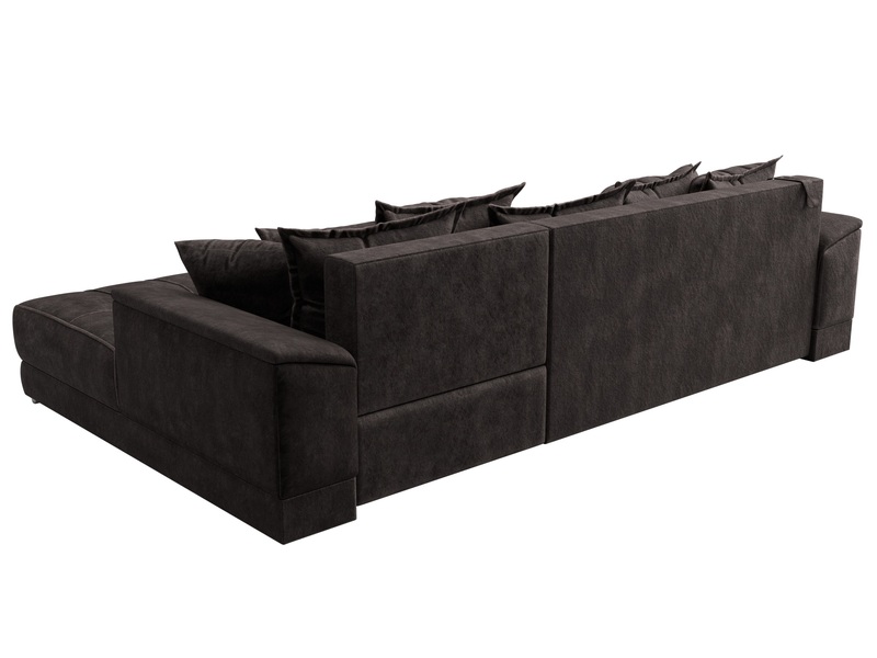 Диван угловой НордСтар правый угол, Велюр, BRUT 17 коричневый