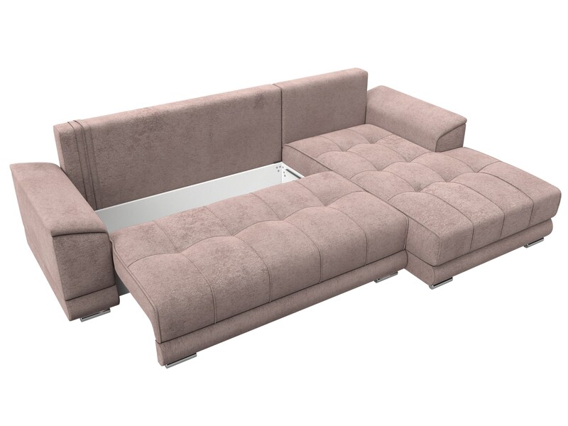 Диван угловой НордСтар правый угол, Велюр, TOWER 05 бежевый